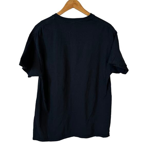 Men's Halloween Print Crew Neck Short Sleeve T Shirt Black Size Large - Picture 2 of 6